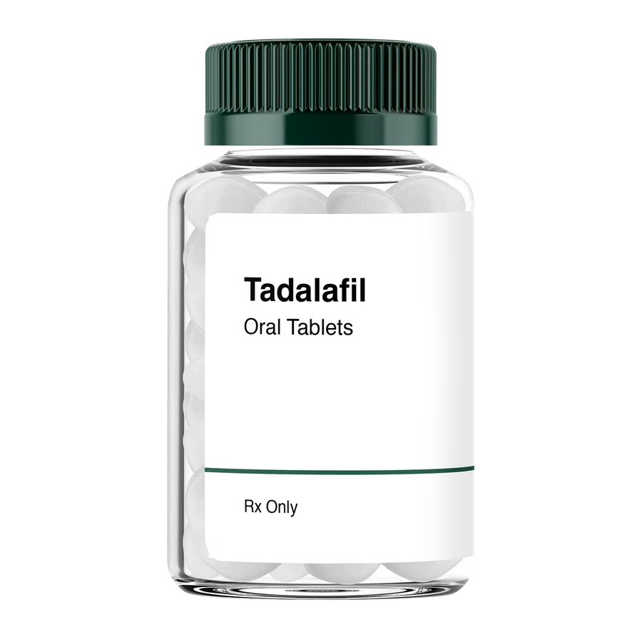 Daily Tadalafil — oral tablet bottle.